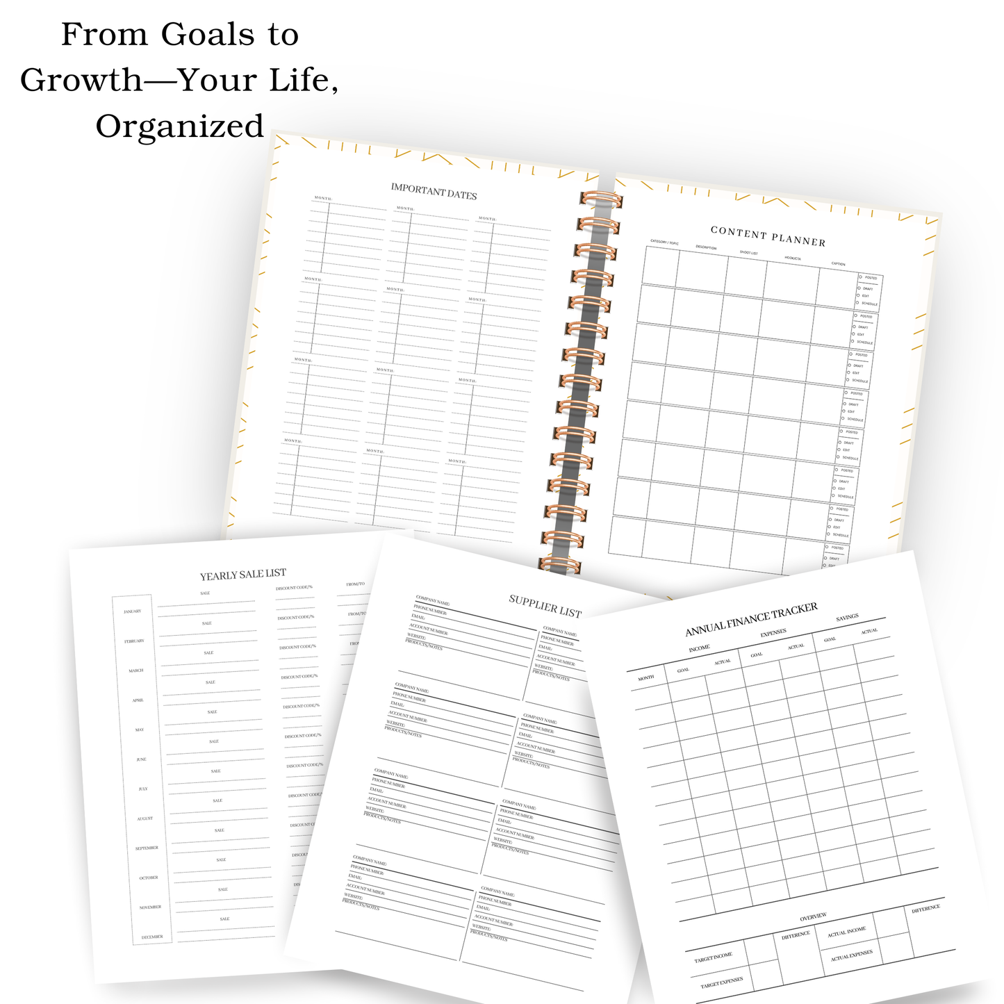 *Pre-Order* Watch | Undated Business Planner – Weekly Layouts, Budget & Content Planning