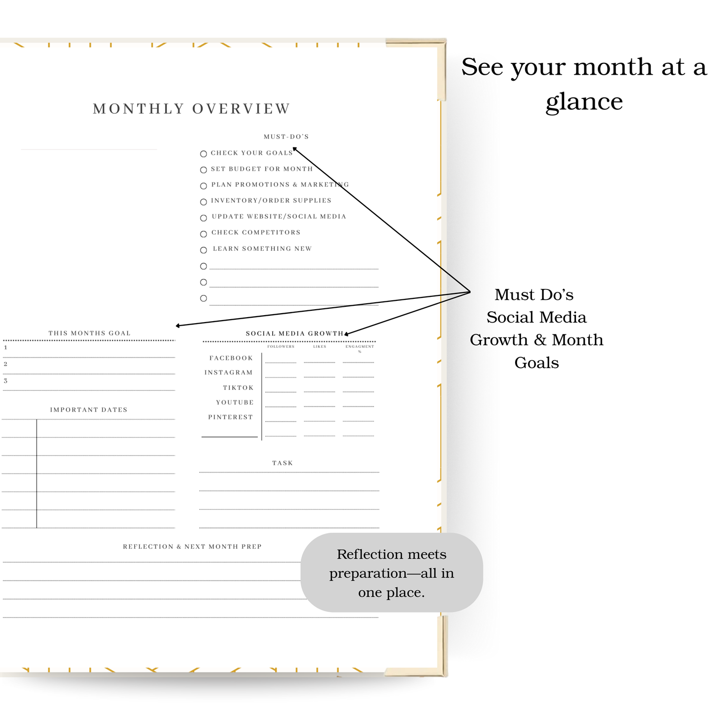 *Pre-Order* Watch | Undated Business Planner – Weekly Layouts, Budget & Content Planning