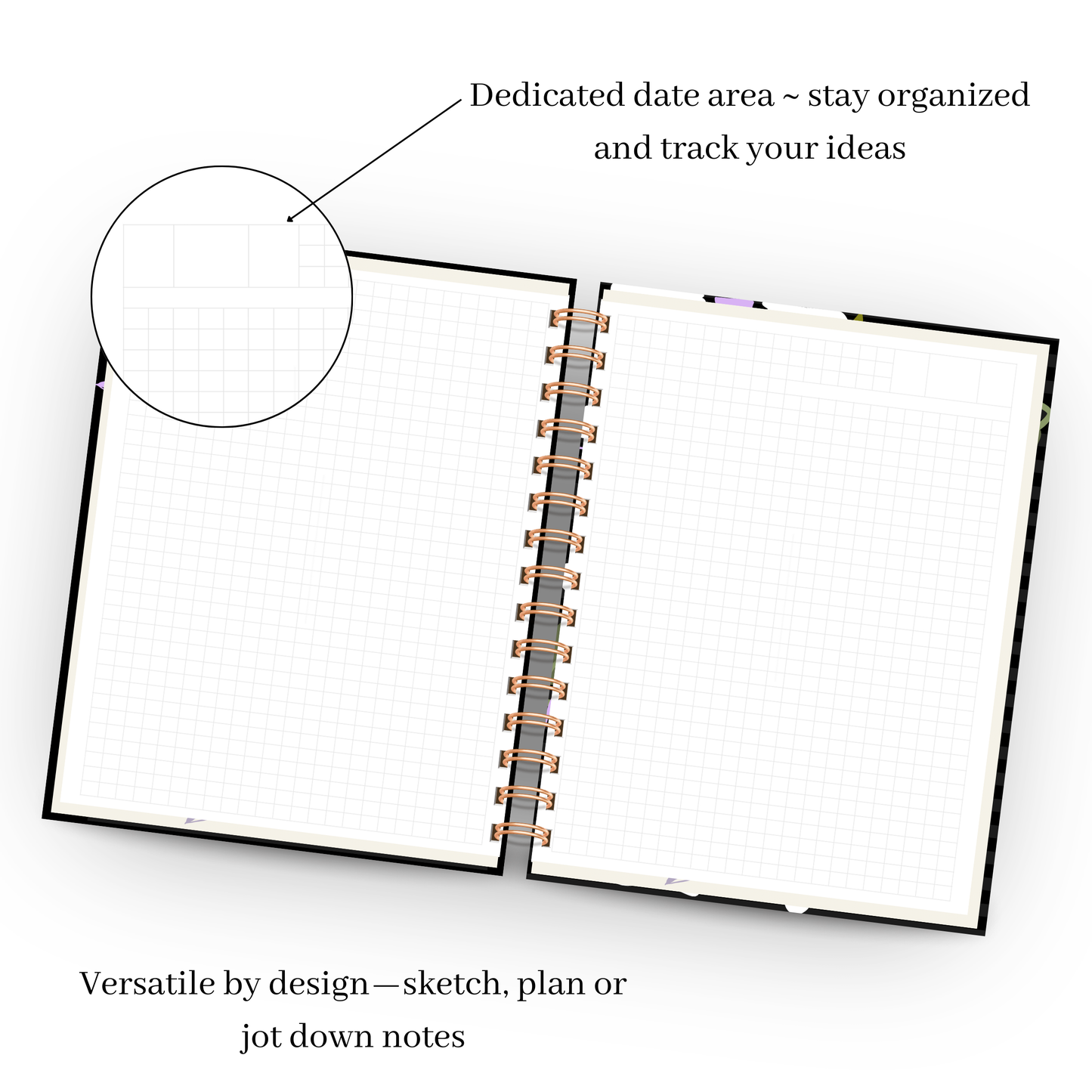 FLOWER | Lined & Grid Notebooks | Journaling, Writing & Bullet Journal