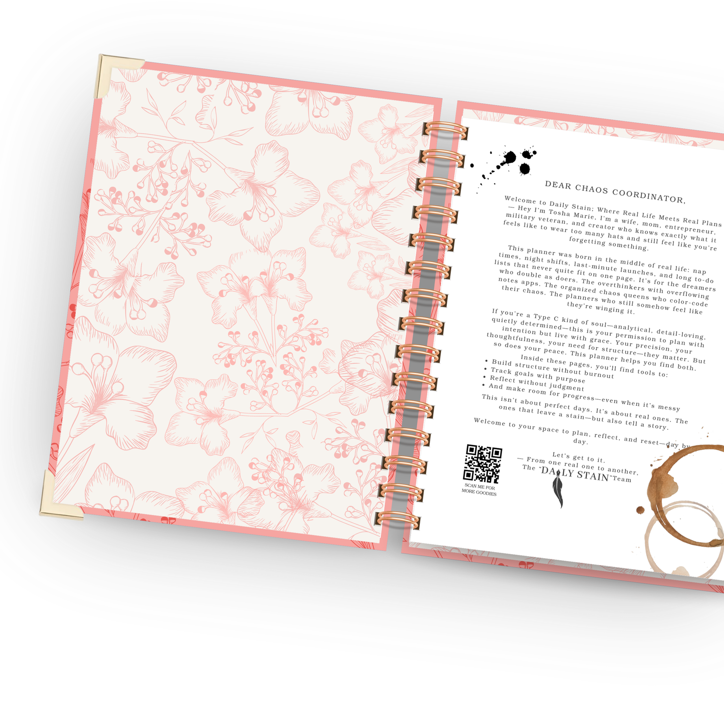 *Pre-Order* Peach Bloom | Undated Weekly Planner – Horizontal & Vertical Layouts