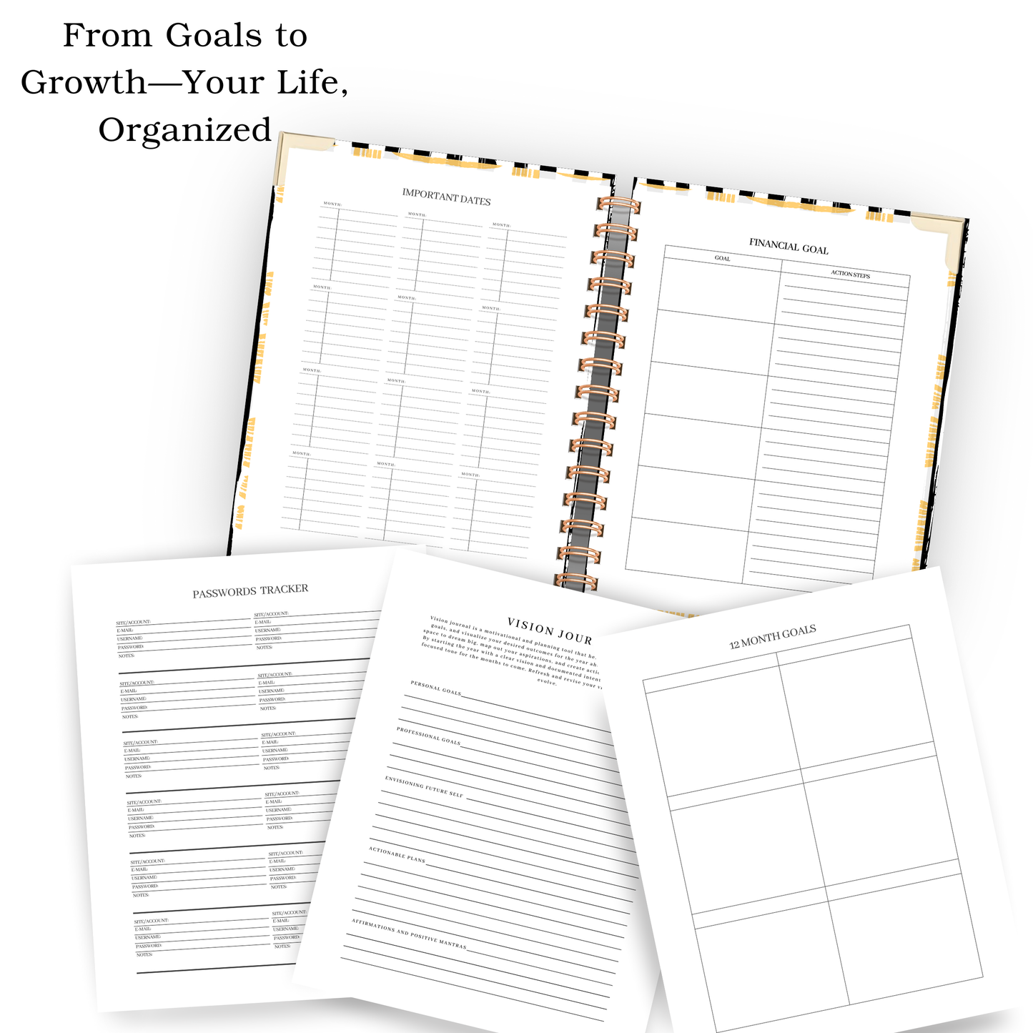 *Pre-Order* Mono | Undated Weekly Planner – Horizontal & Vertical Layouts