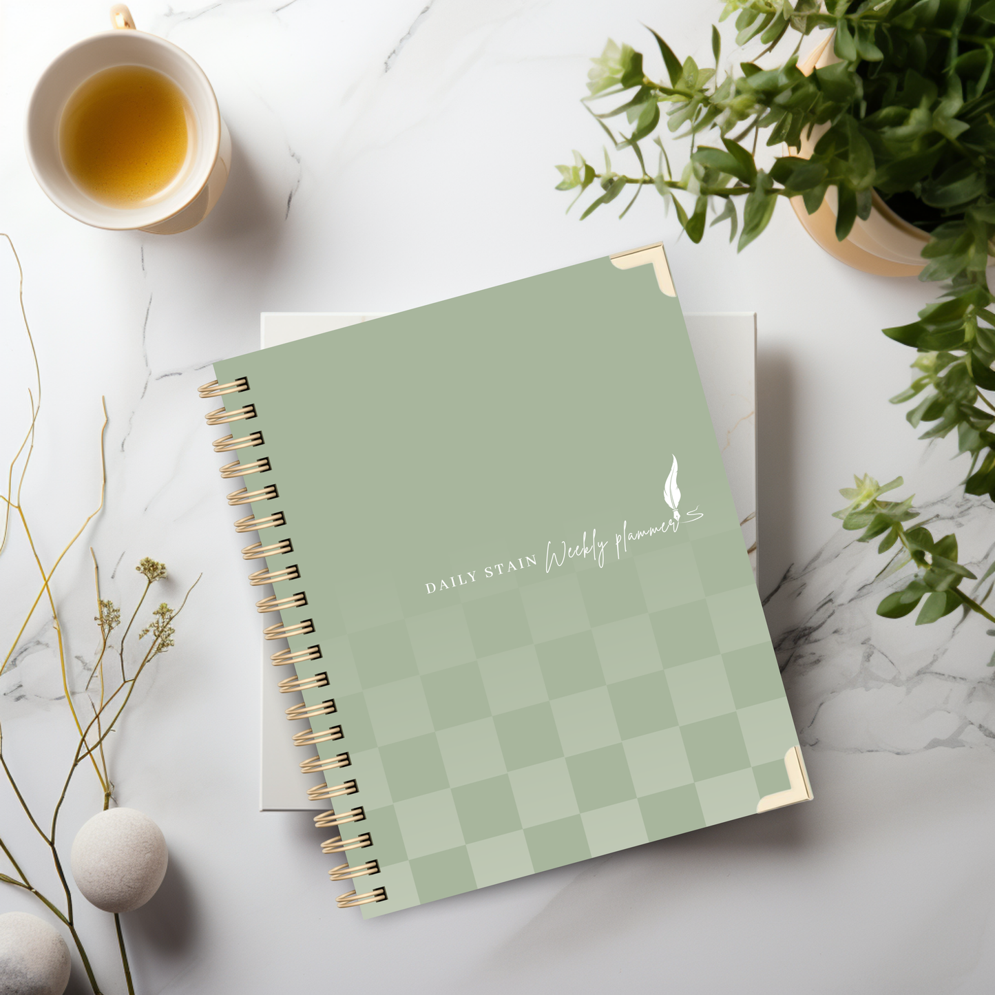 *Pre Order* Mint Check | Undated Weekly Planner – Horizontal & Vertical Layouts