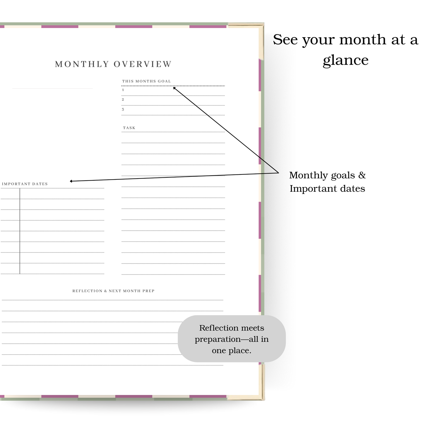*Pre Order* Mint Check | Undated Weekly Planner – Horizontal & Vertical Layouts