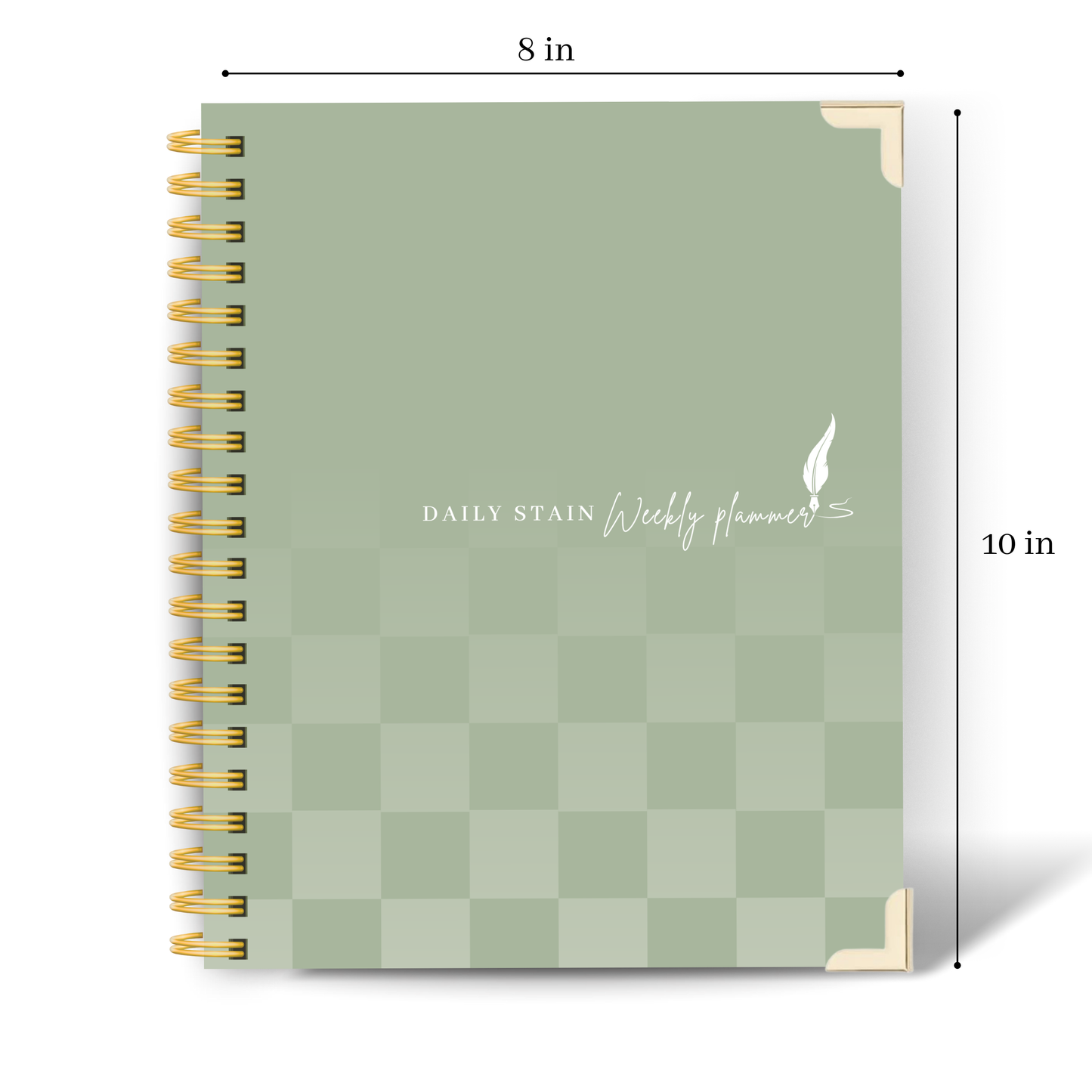 *Pre Order* Mint Check | Undated Weekly Planner – Horizontal & Vertical Layouts
