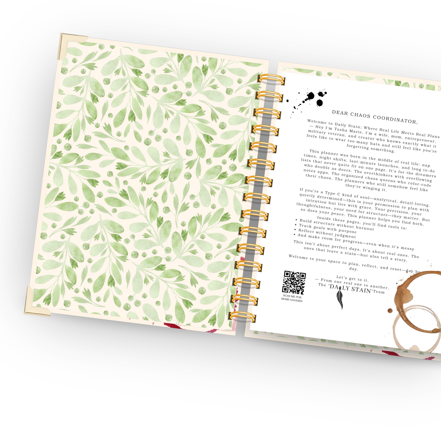 *Pre-Order* Stained | Undated Weekly Planner – Horizontal & Vertical Layouts
