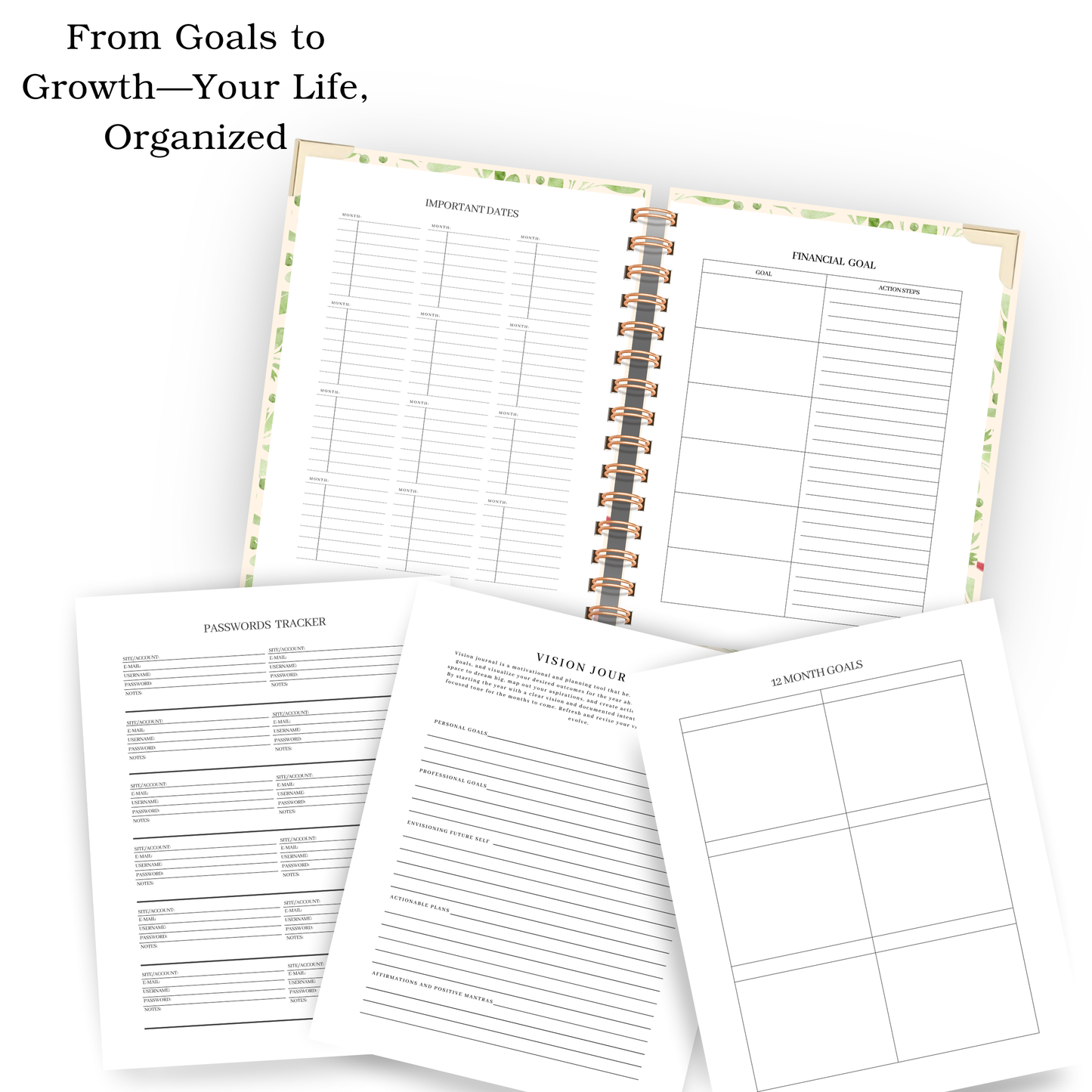 *Pre-Order* Stained | Undated Weekly Planner – Horizontal & Vertical Layouts