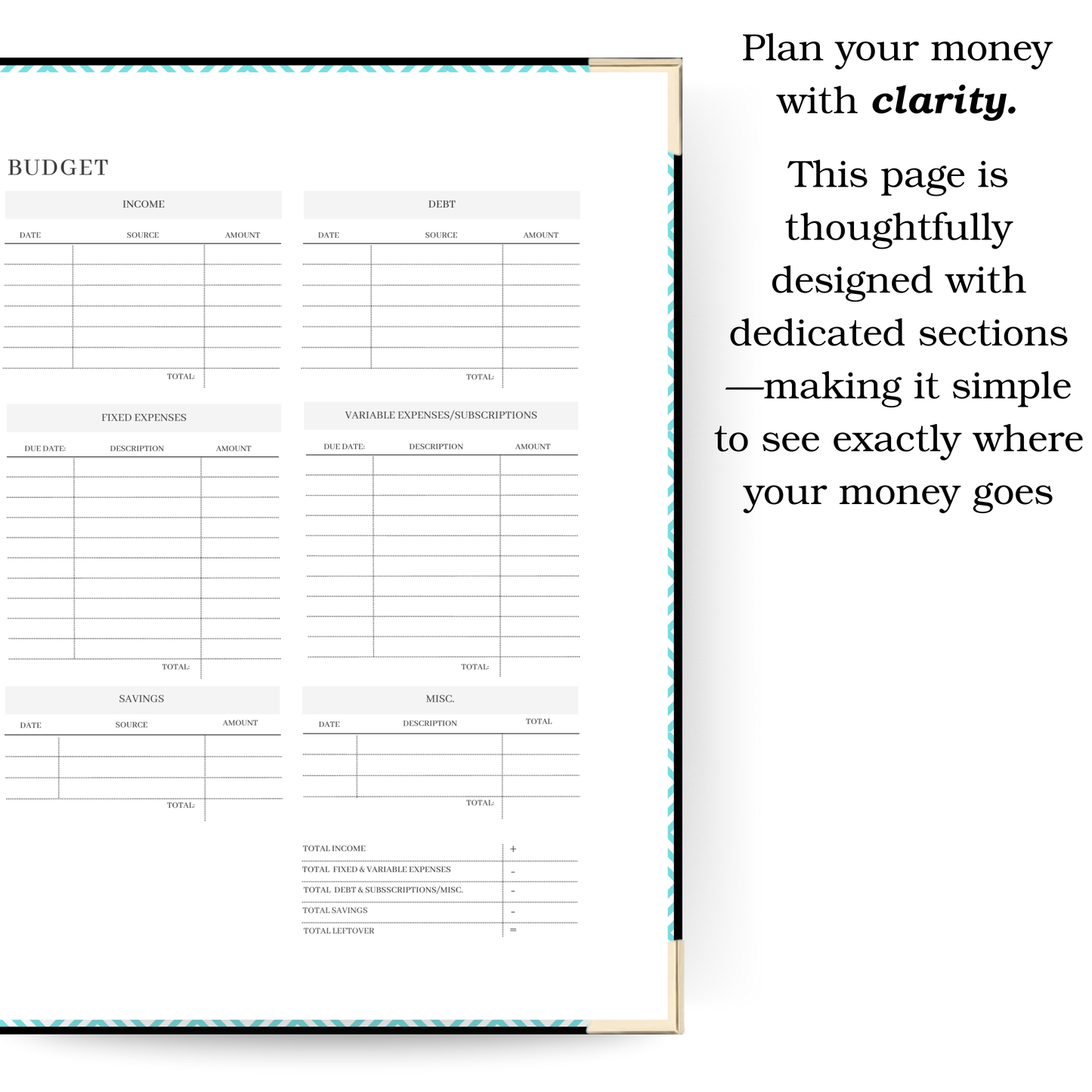 *Pre-Order* Ink | Undated Weekly Planner – Horizontal & Vertical Layouts
