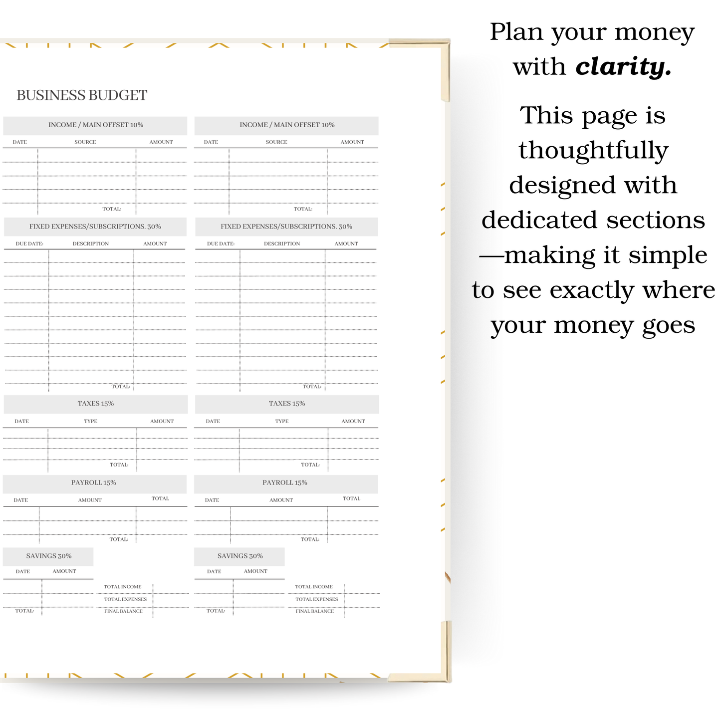 *Pre-Order* Watch | Undated Business Planner – Weekly Layouts, Budget & Content Planning