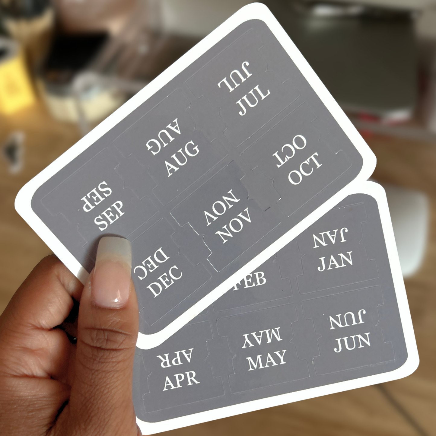 Gray Monthly Tab Stickers | Planner Organization Made Easy