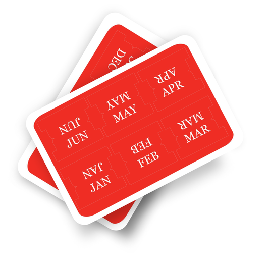 Red Monthly Tab Stickers | Planner Organization Made Easy