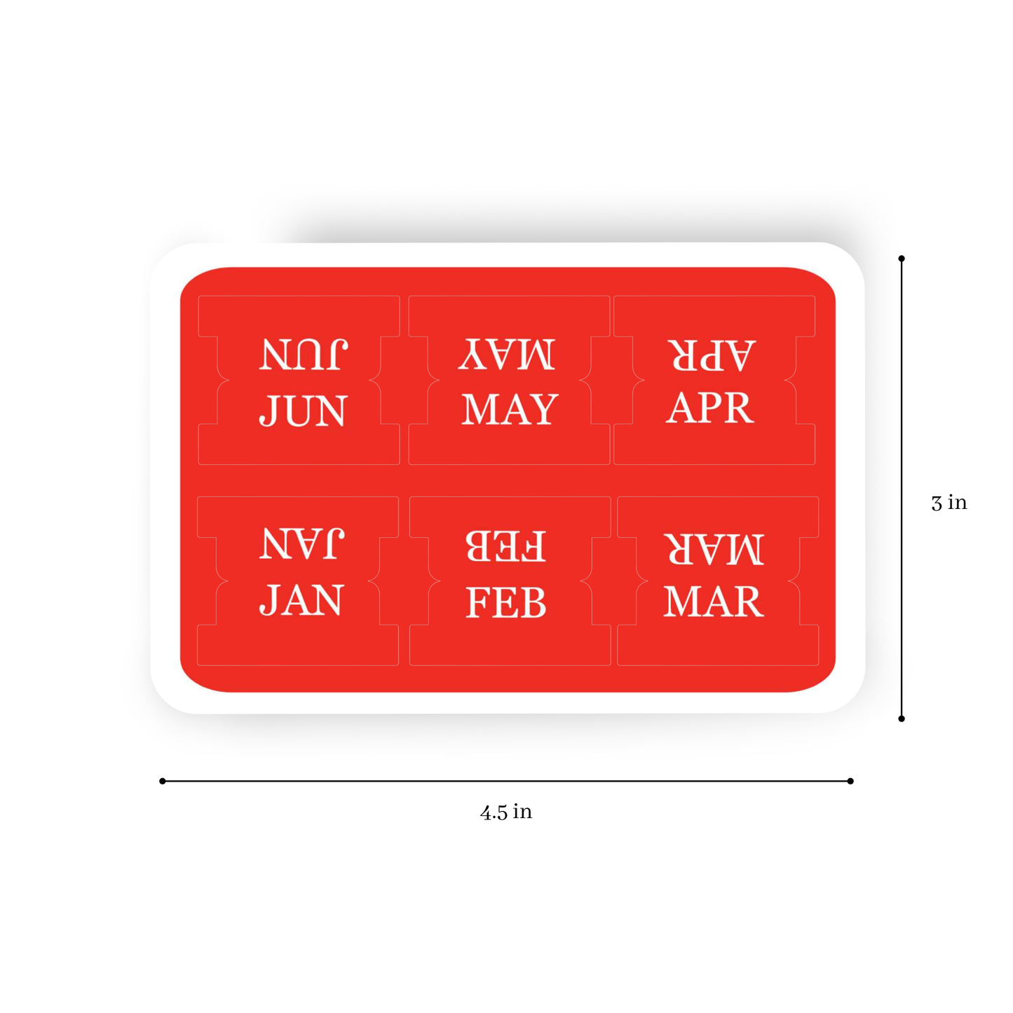 Red Monthly Tab Stickers | Planner Organization Made Easy