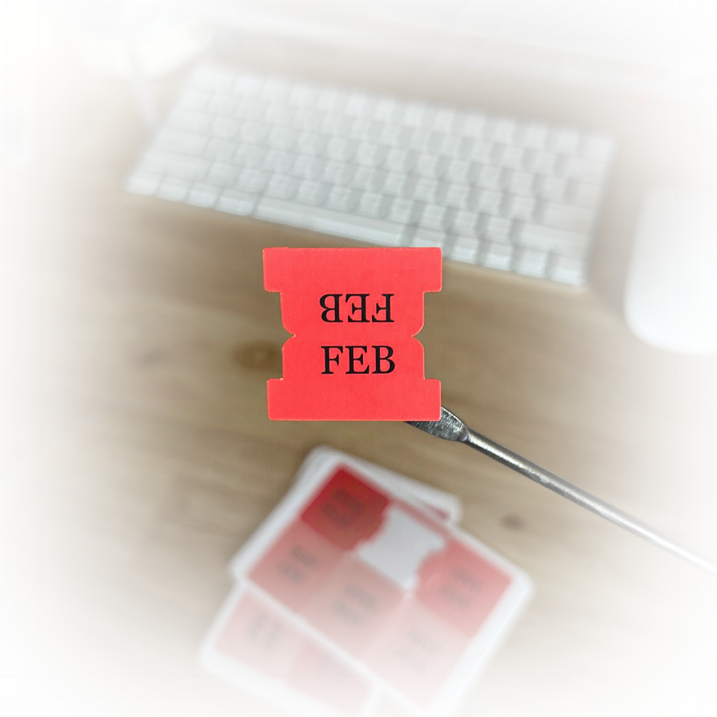 Red Monthly Tab Stickers | Planner Organization Made Easy