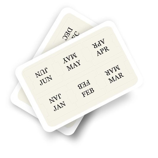 Tan Monthly Tab Stickers | Planner Organization Made Easy