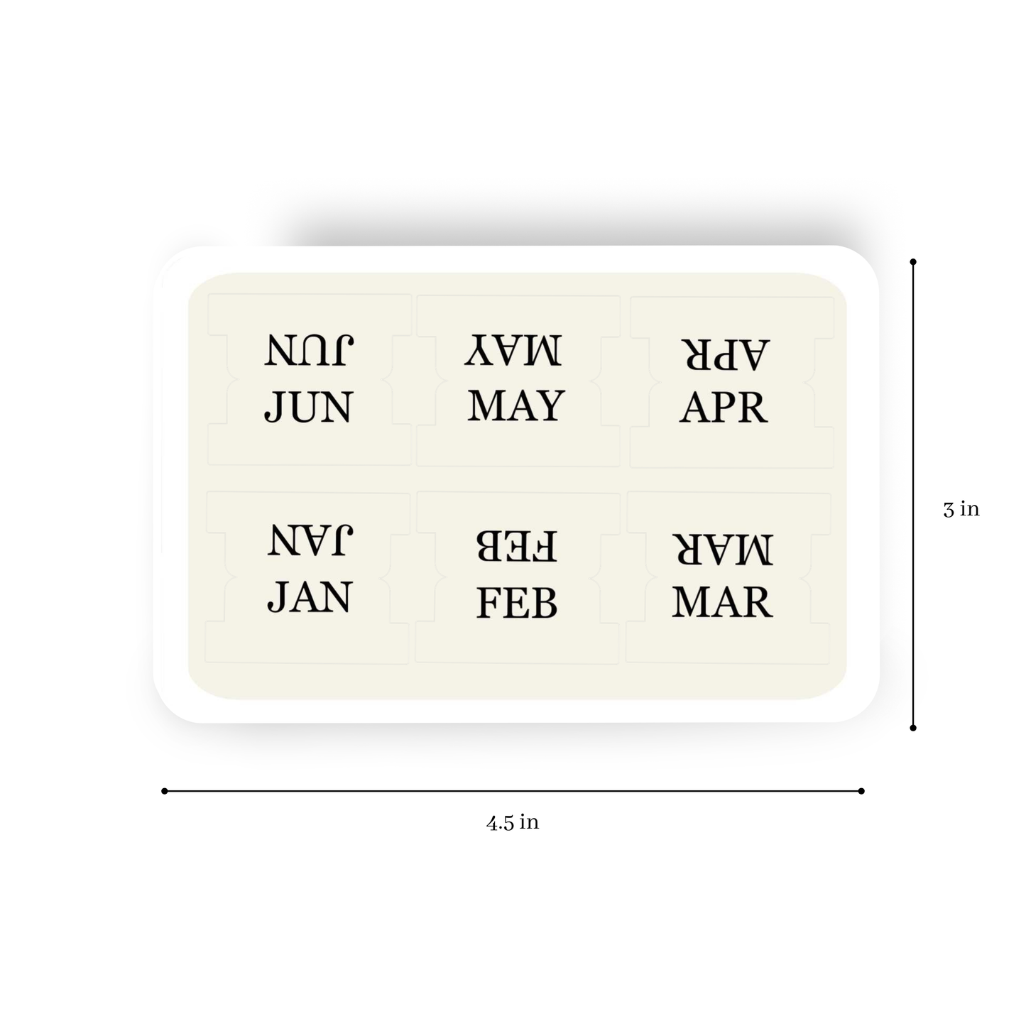 Tan Monthly Tab Stickers | Planner Organization Made Easy