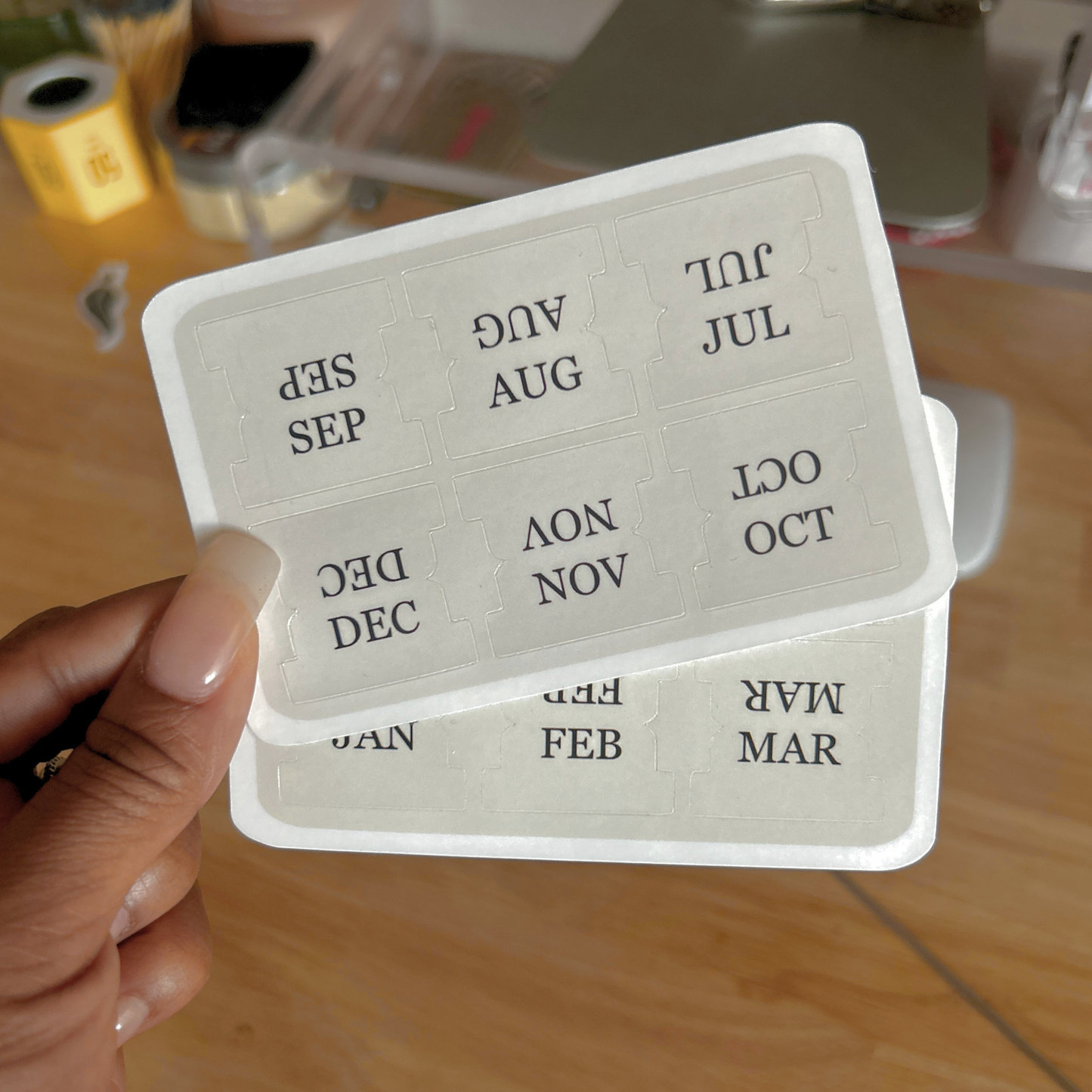 Tan Monthly Tab Stickers | Planner Organization Made Easy