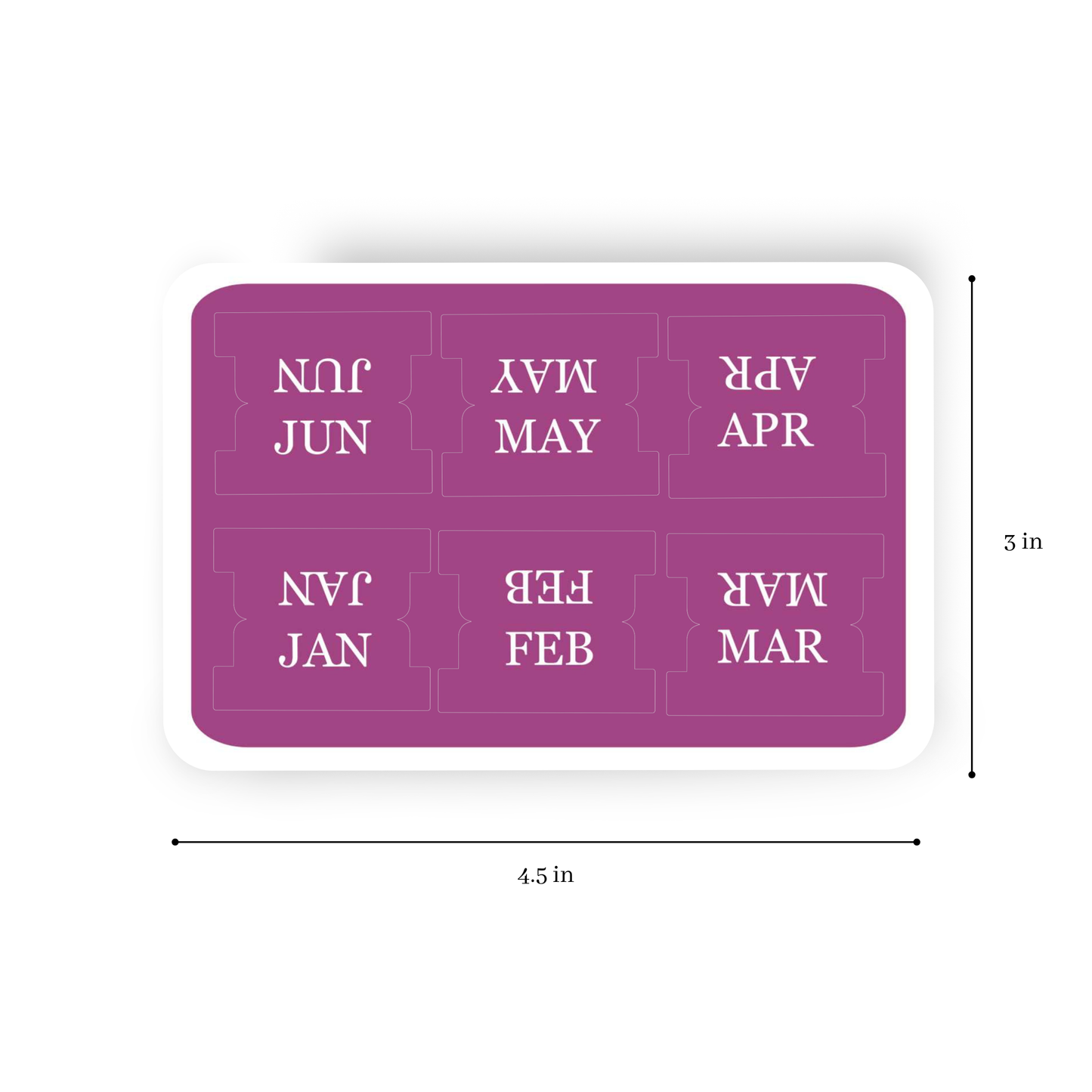 Purple Monthly Tab Stickers | Planner Organization Made Easy