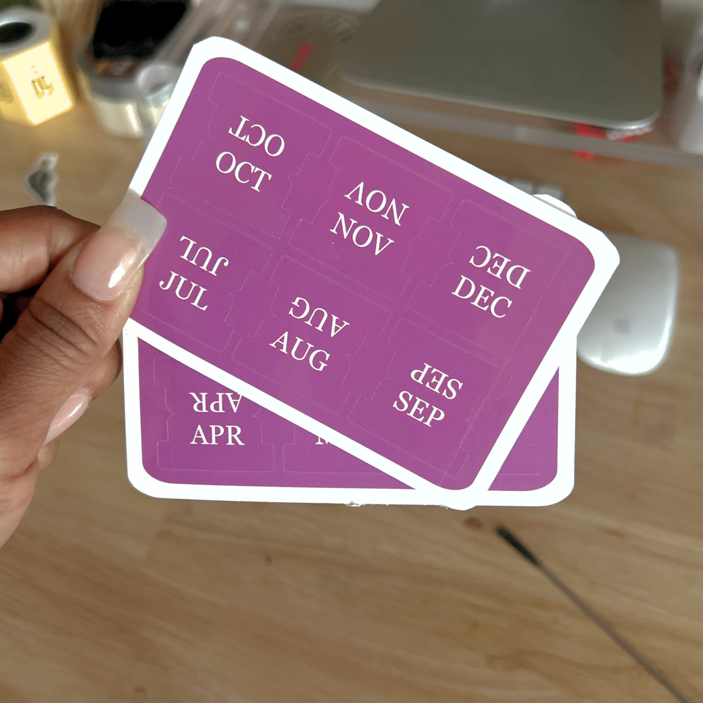 Purple Monthly Tab Stickers | Planner Organization Made Easy