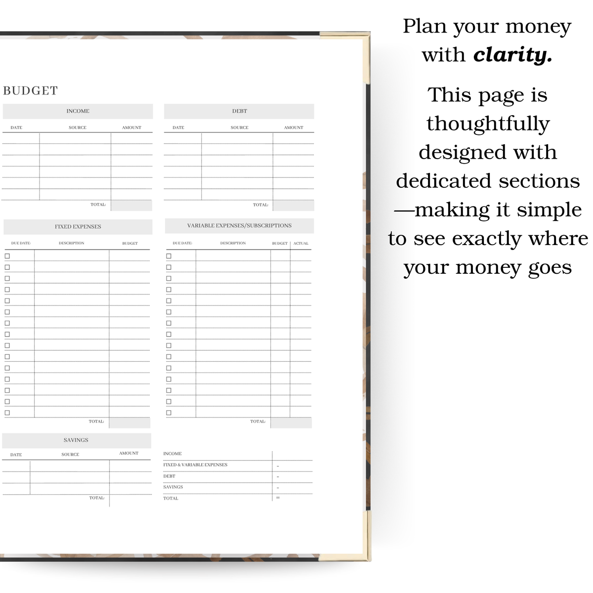 Haze | Undated Weekly Planner – Horizontal & Vertical Layouts