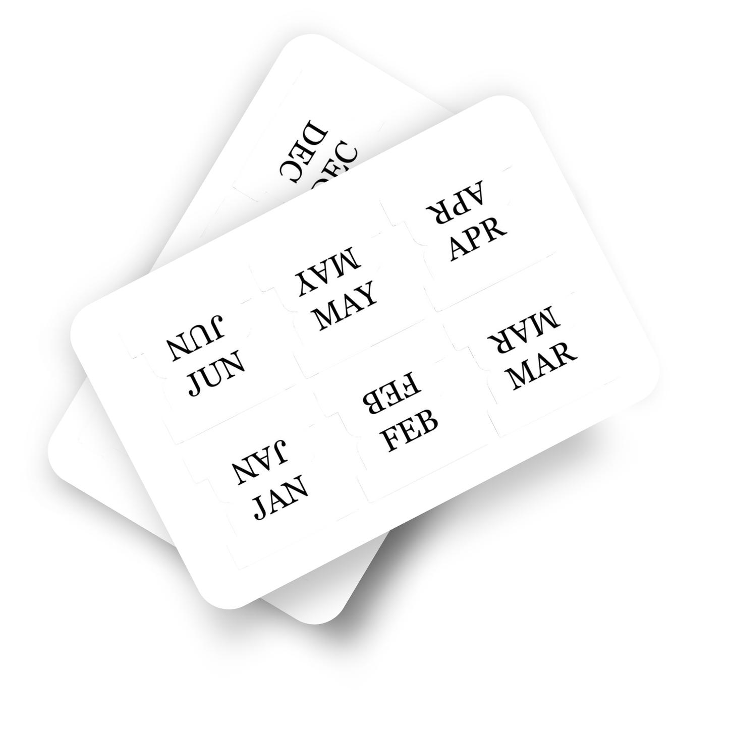 White Monthly Tab Stickers | Planner Organization Made Easy