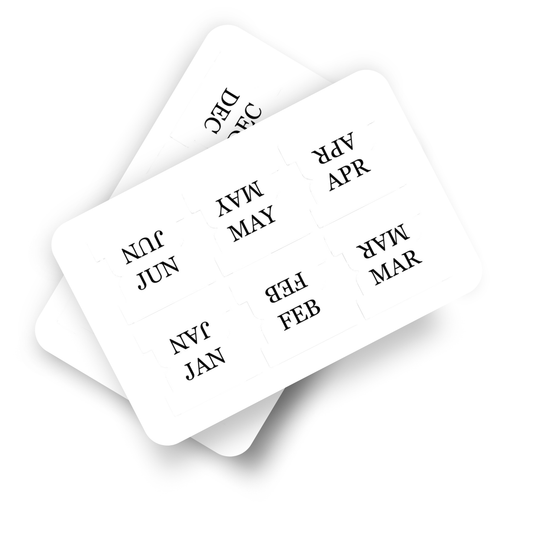 White Monthly Tab Stickers | Planner Organization Made Easy
