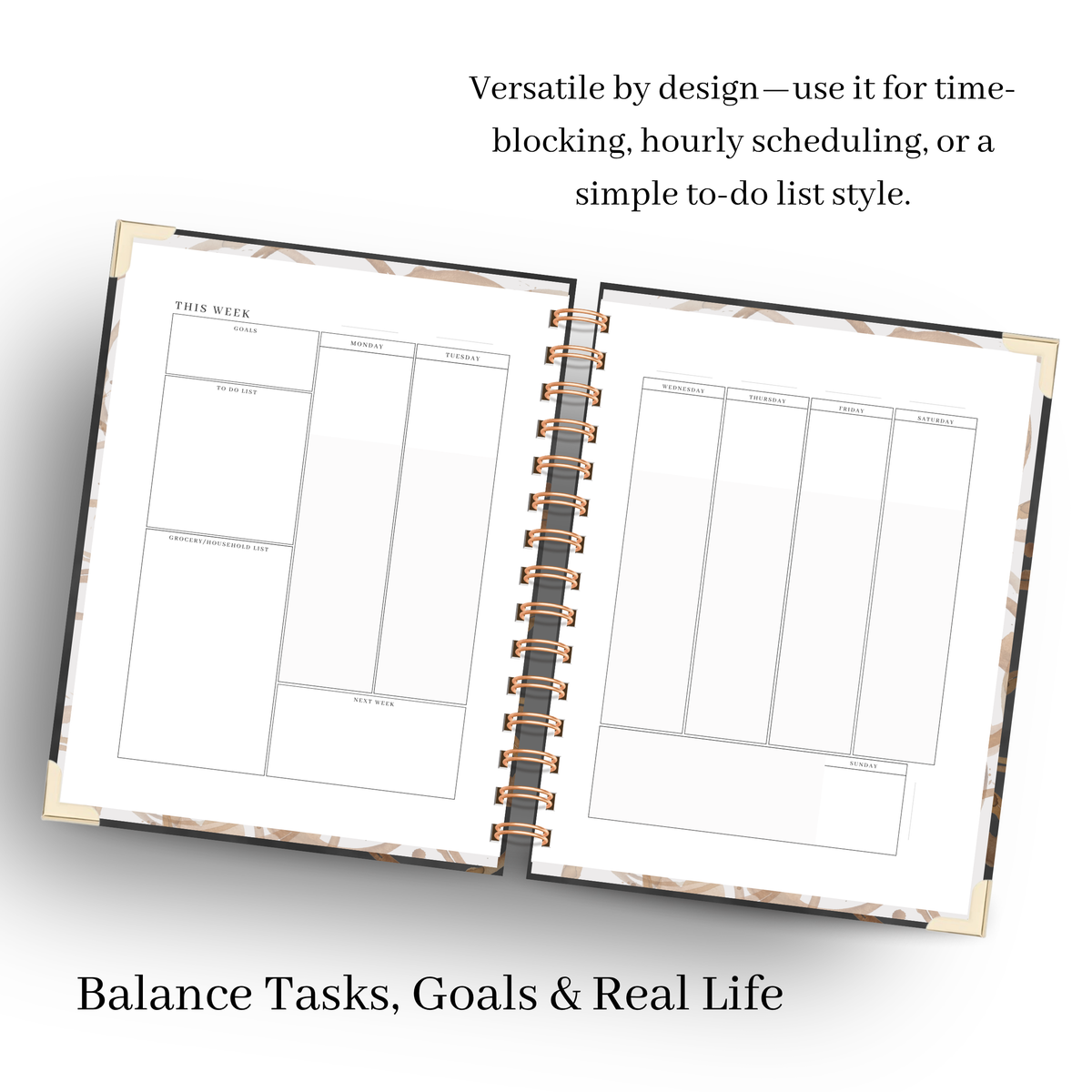 Haze | Undated Weekly Planner – Horizontal & Vertical Layouts