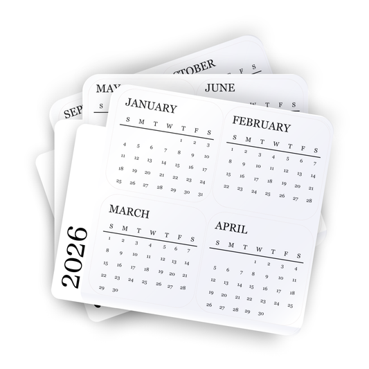 Clear Monthly Planner Stickers – Month Labels Set