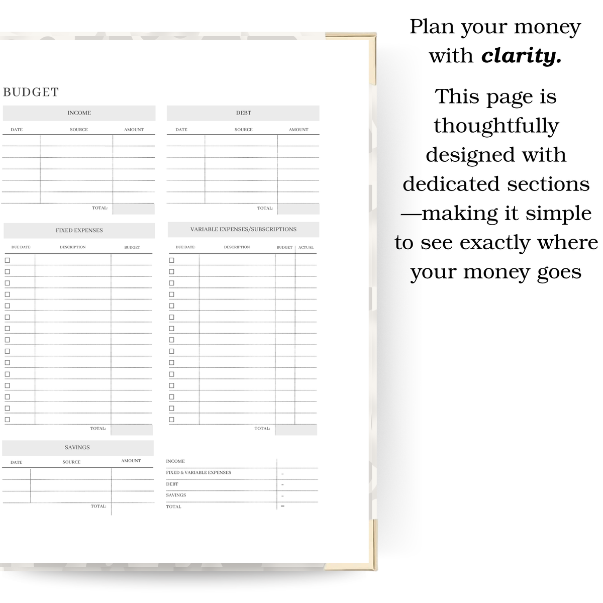 Fierce | Undated Weekly Planner – Horizontal & Vertical Layouts (Copy)