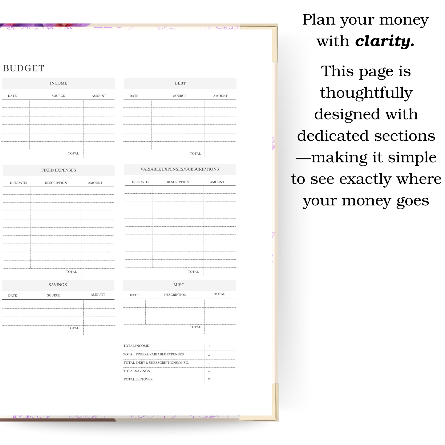 Violet Crown | Undated Weekly Planner