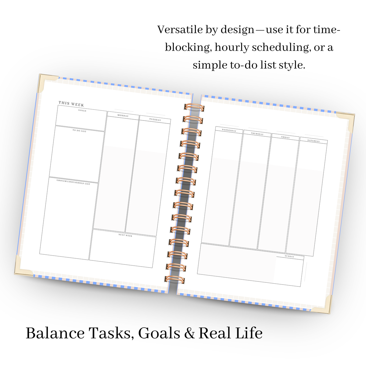 Coastal | Undated Weekly Planner – Horizontal & Vertical Layouts