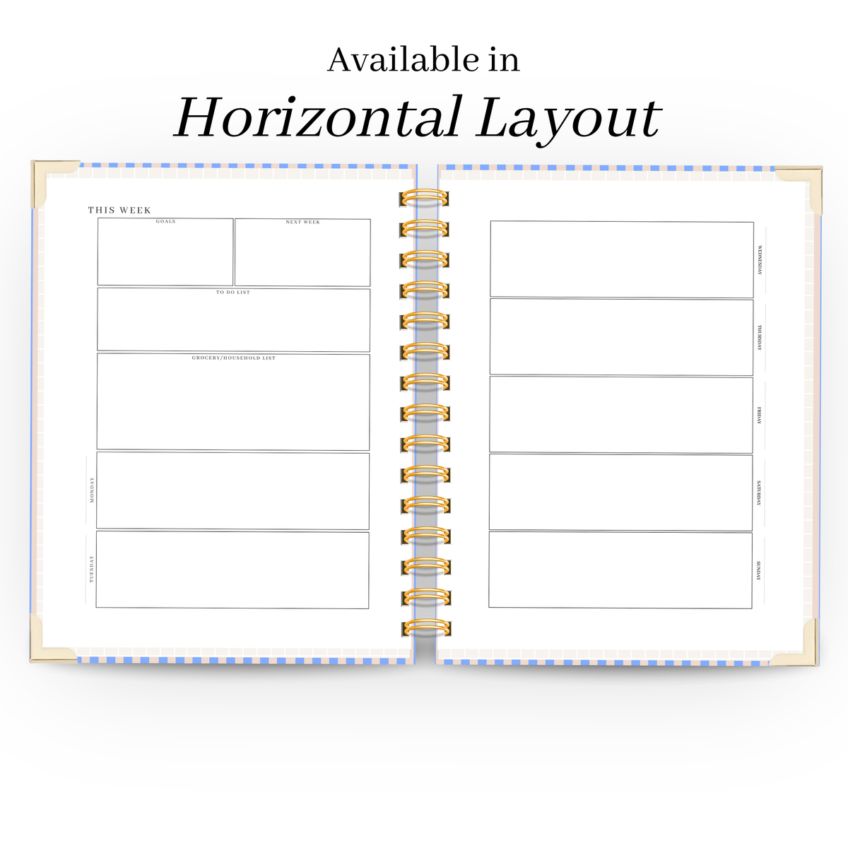 Coastal | Undated Weekly Planner – Horizontal & Vertical Layouts
