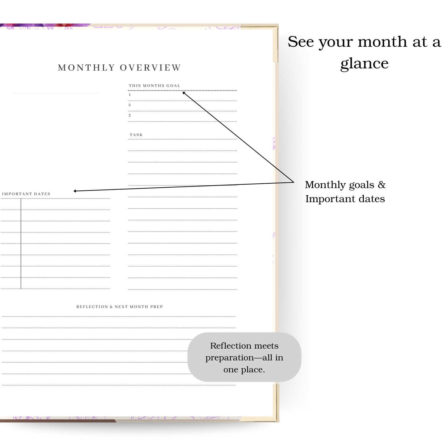Violet Crown | Undated Weekly Planner