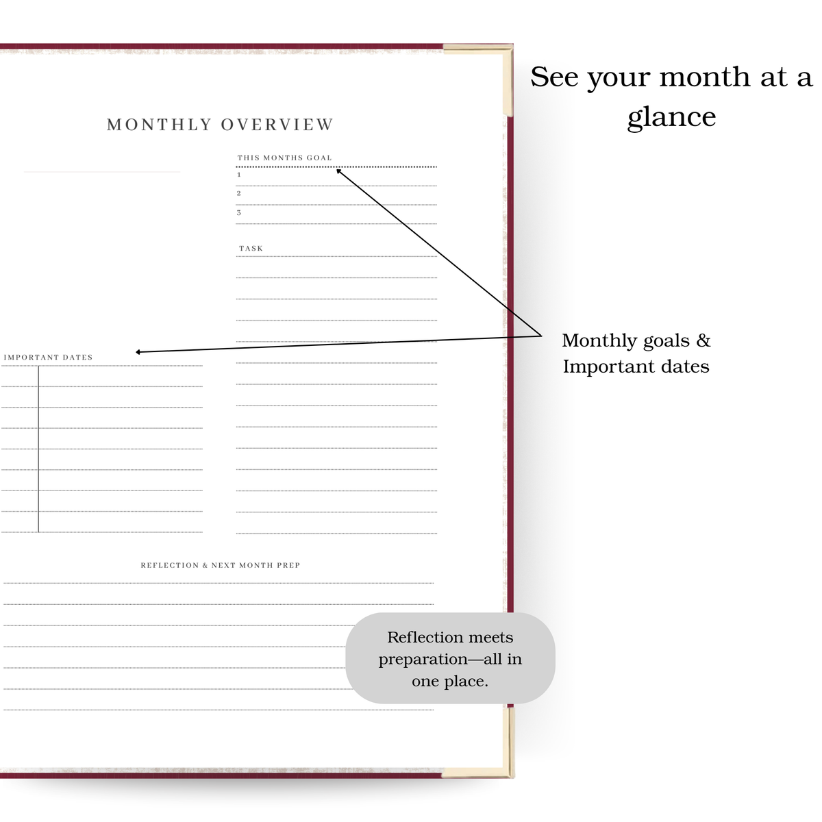 Merlot | Undated Weekly Planner – Horizontal & Vertical Layouts