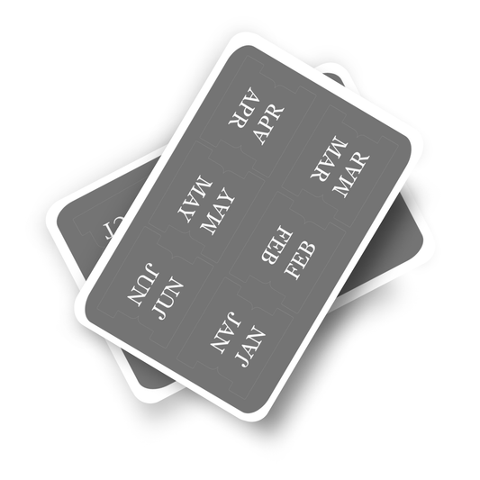 Gray Monthly Tab Stickers | Planner Organization Made Easy