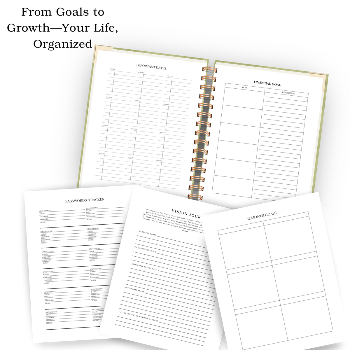 Zest | Undated Weekly Planner – Horizontal & Vertical Layouts