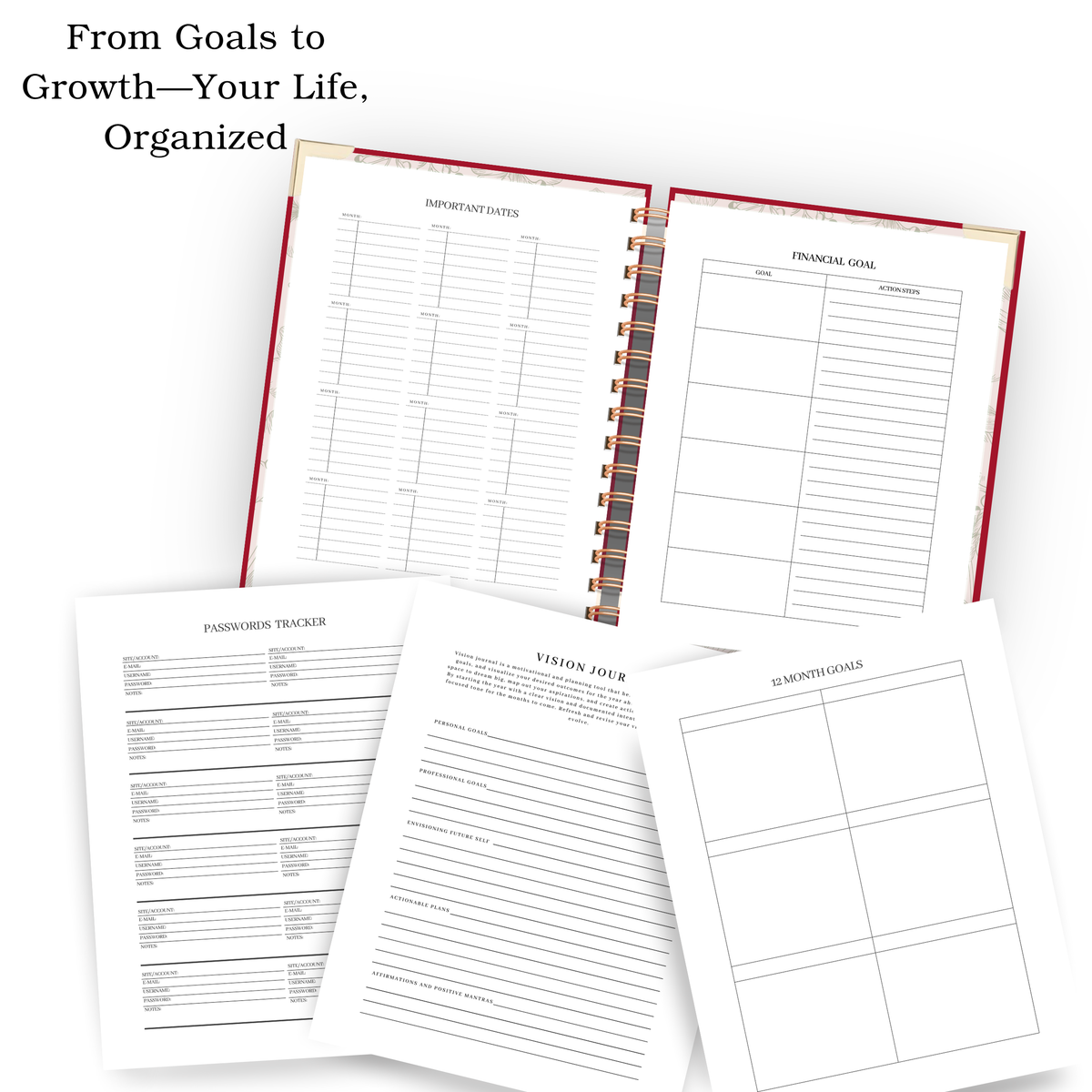 Botanical | Undated Weekly Planner – Horizontal & Vertical Layouts