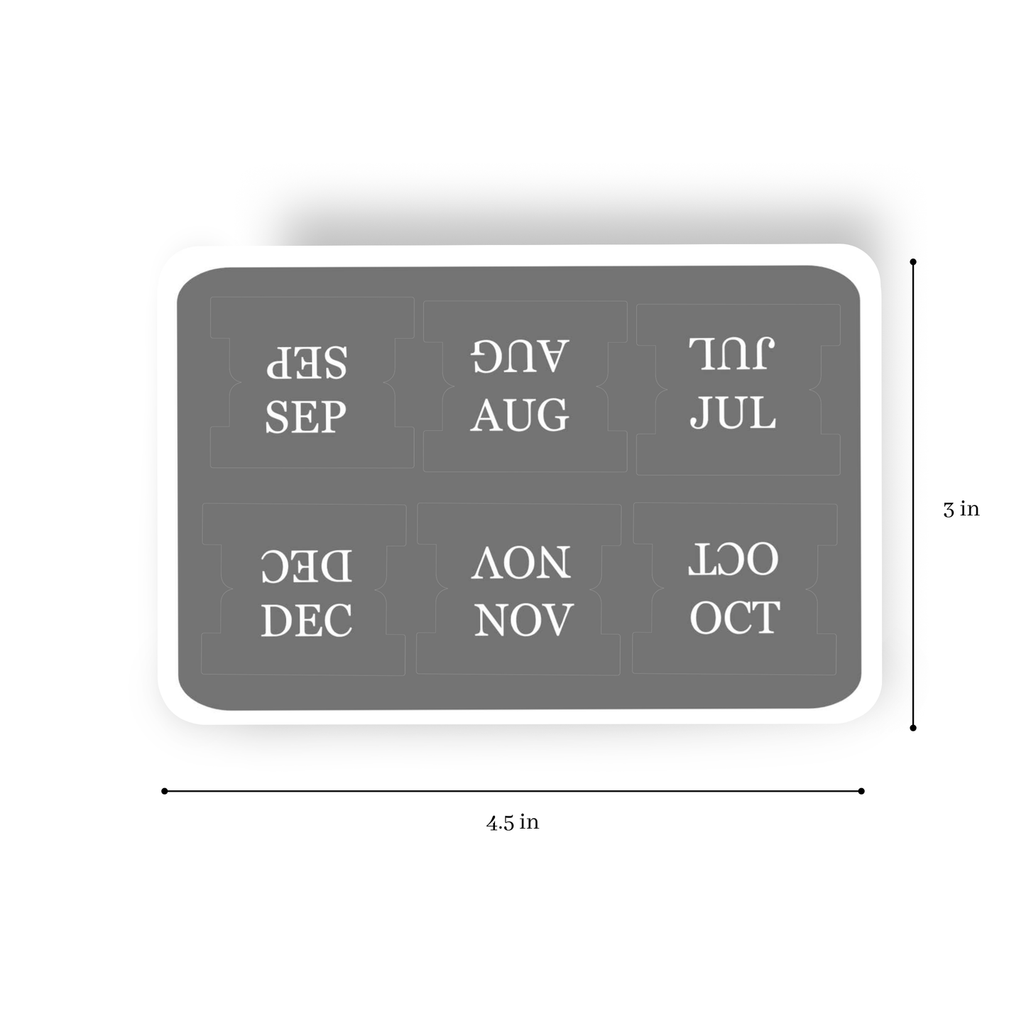 Gray Monthly Tab Stickers | Planner Organization Made Easy