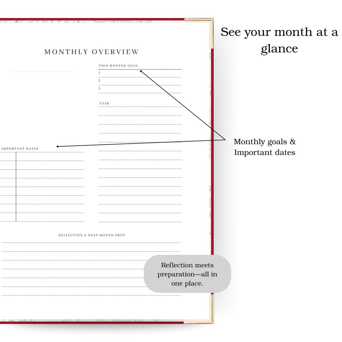 Botanical | Undated Weekly Planner – Horizontal & Vertical Layouts