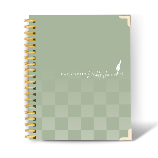 *Pre Order* Mint Check | Undated Weekly Planner – Horizontal & Vertical Layouts