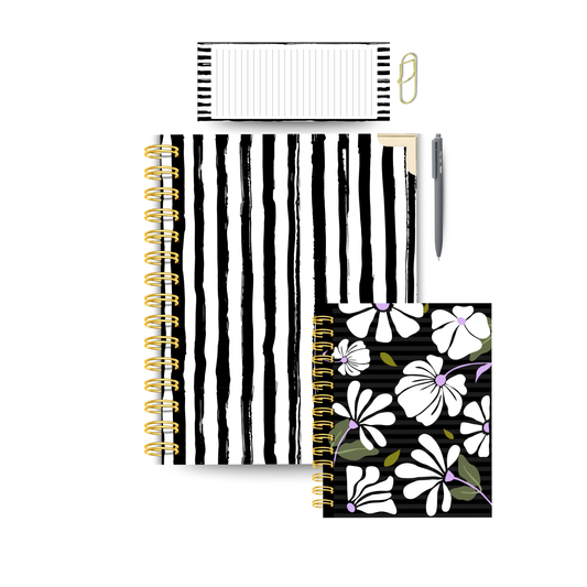 Mono | Planner Bundle Set – Undated Planner, Notebook, Notepad, Pen & Tabs